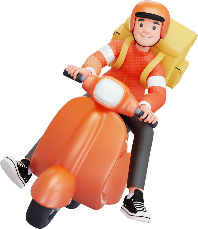Motorcycle Delivery Courier
