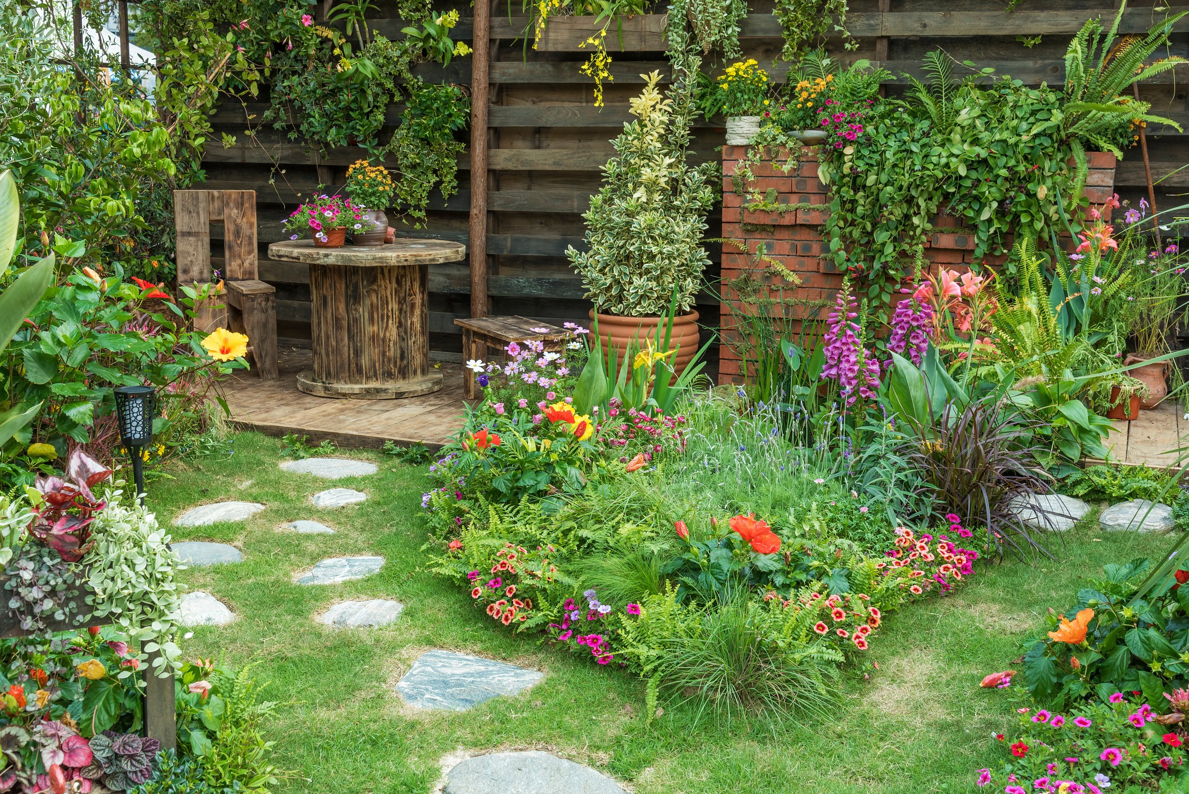 backyard flower garden